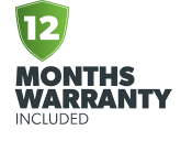 12 months warranty included
