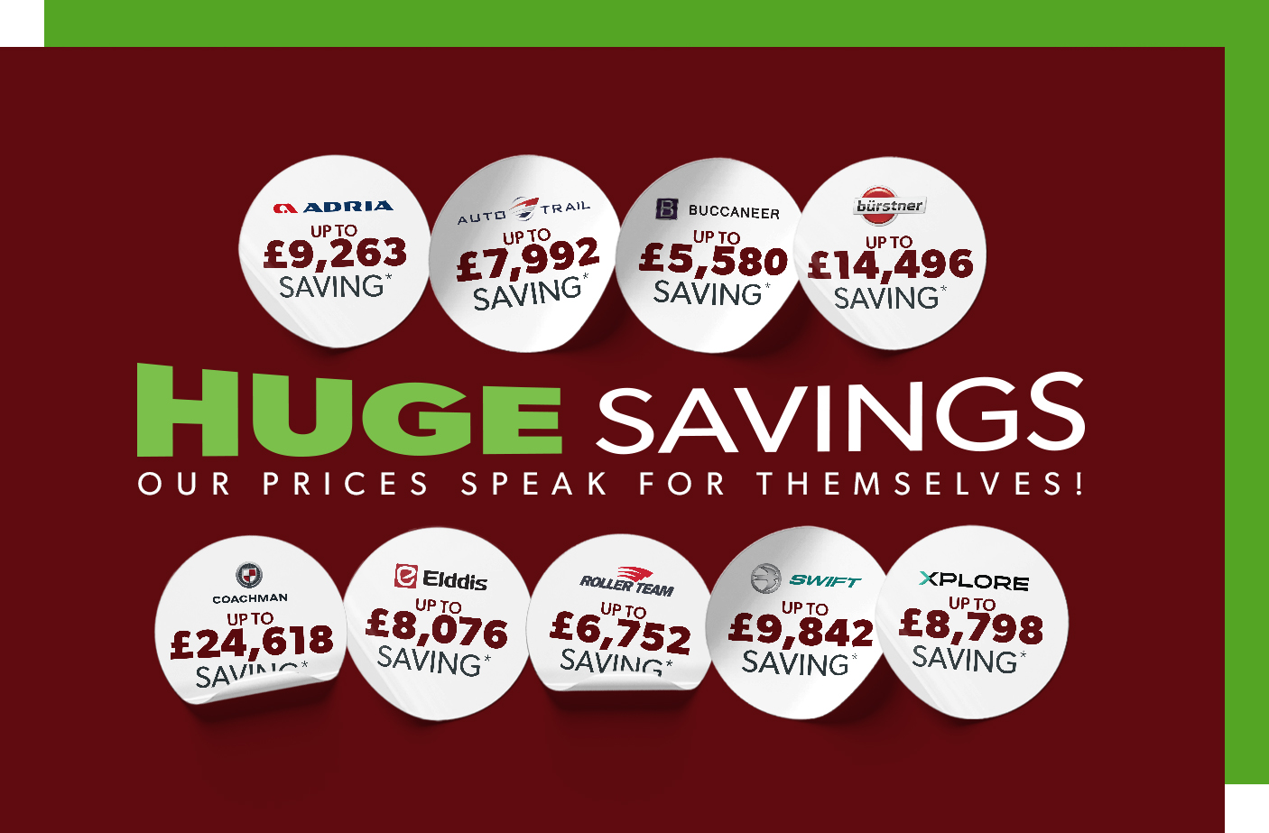 Huge Savings Across All Leisure Vehicles – For a Limited Time Only!